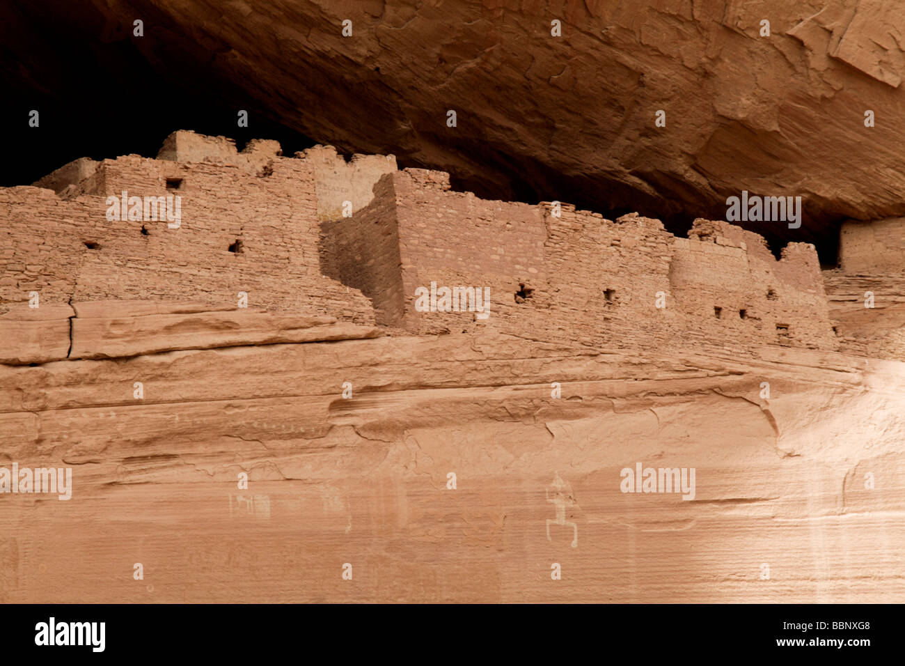 Anasazi-Ruinen am Canyon de Chelly, Arizona Stockfoto