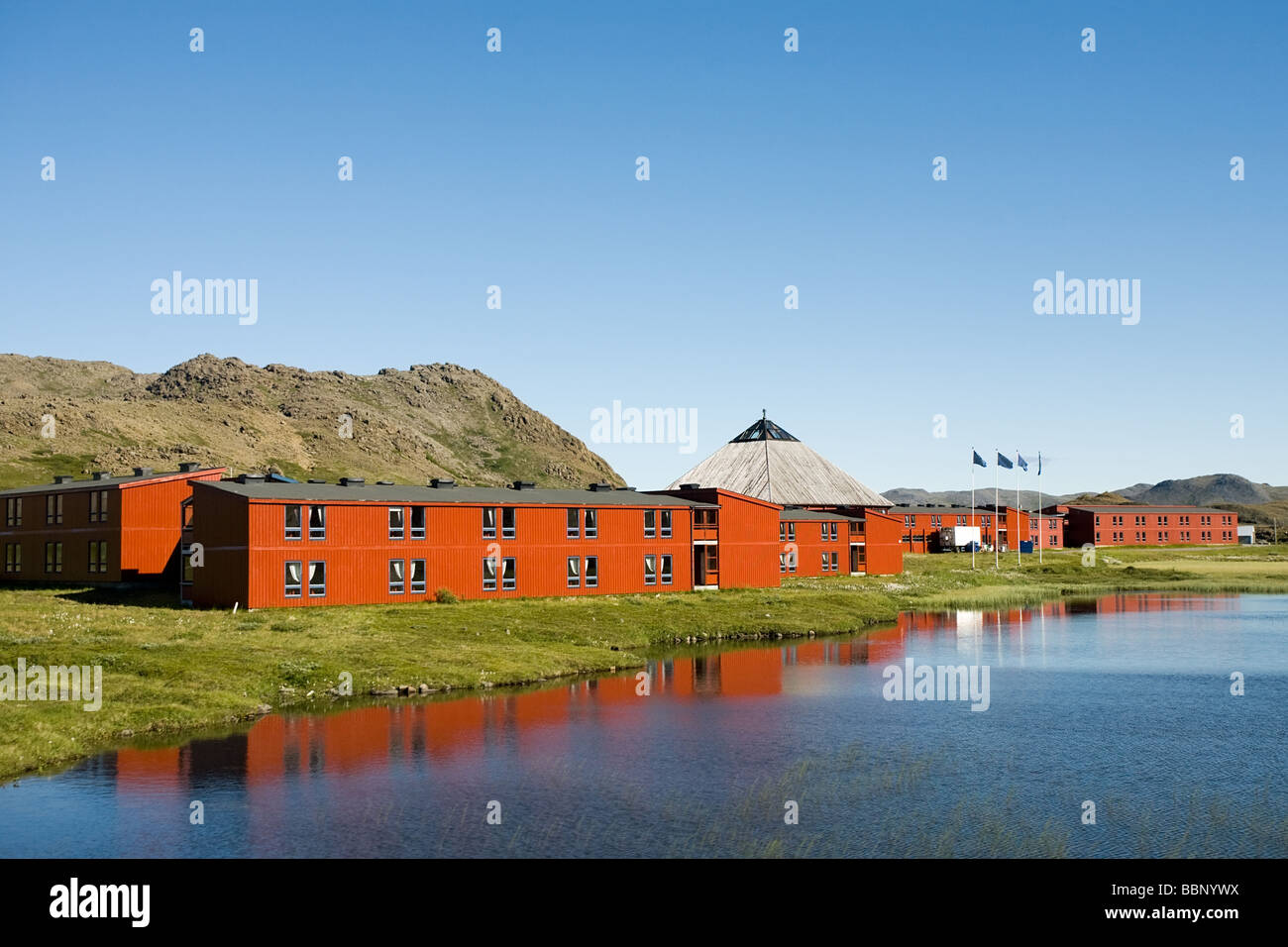 großen norwegischen Barentssee Küstennähe camping Stockfoto