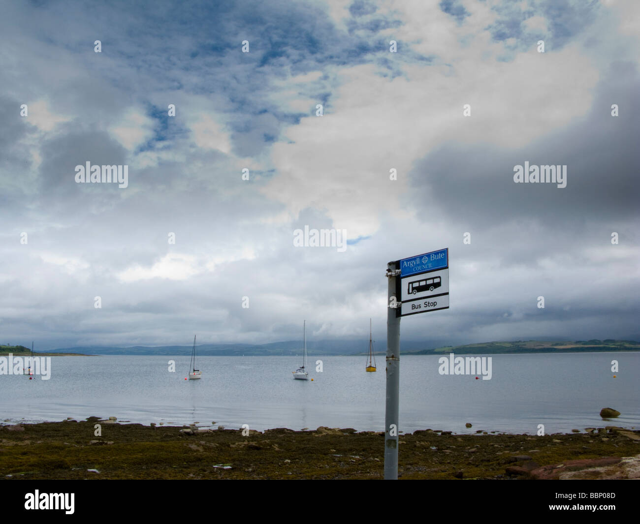 Argyle und Bute Bushaltestelle Kilchattan Bay Isle of Bute Stockfoto