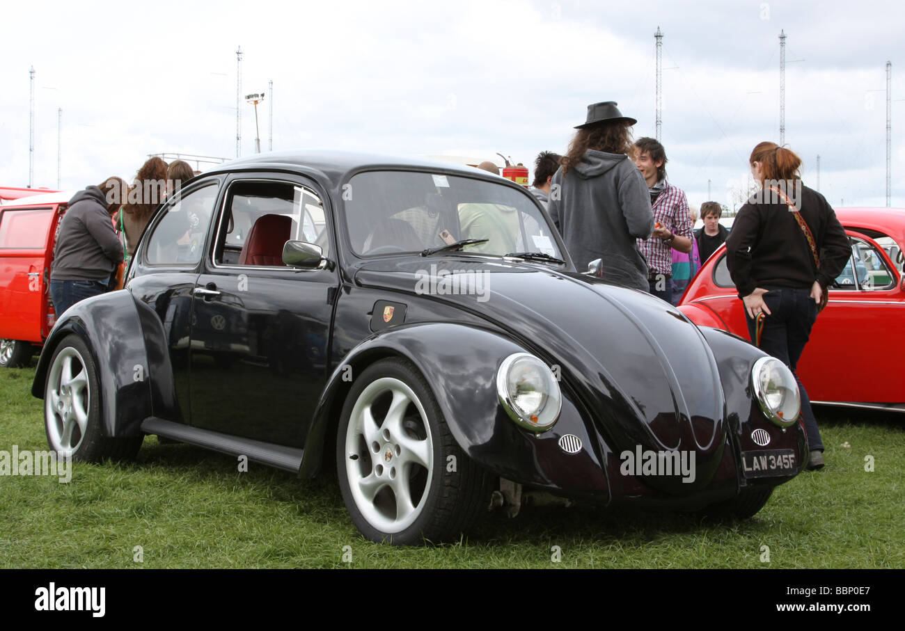 Schwarze VW Käfer bei einer VW-show Stockfoto