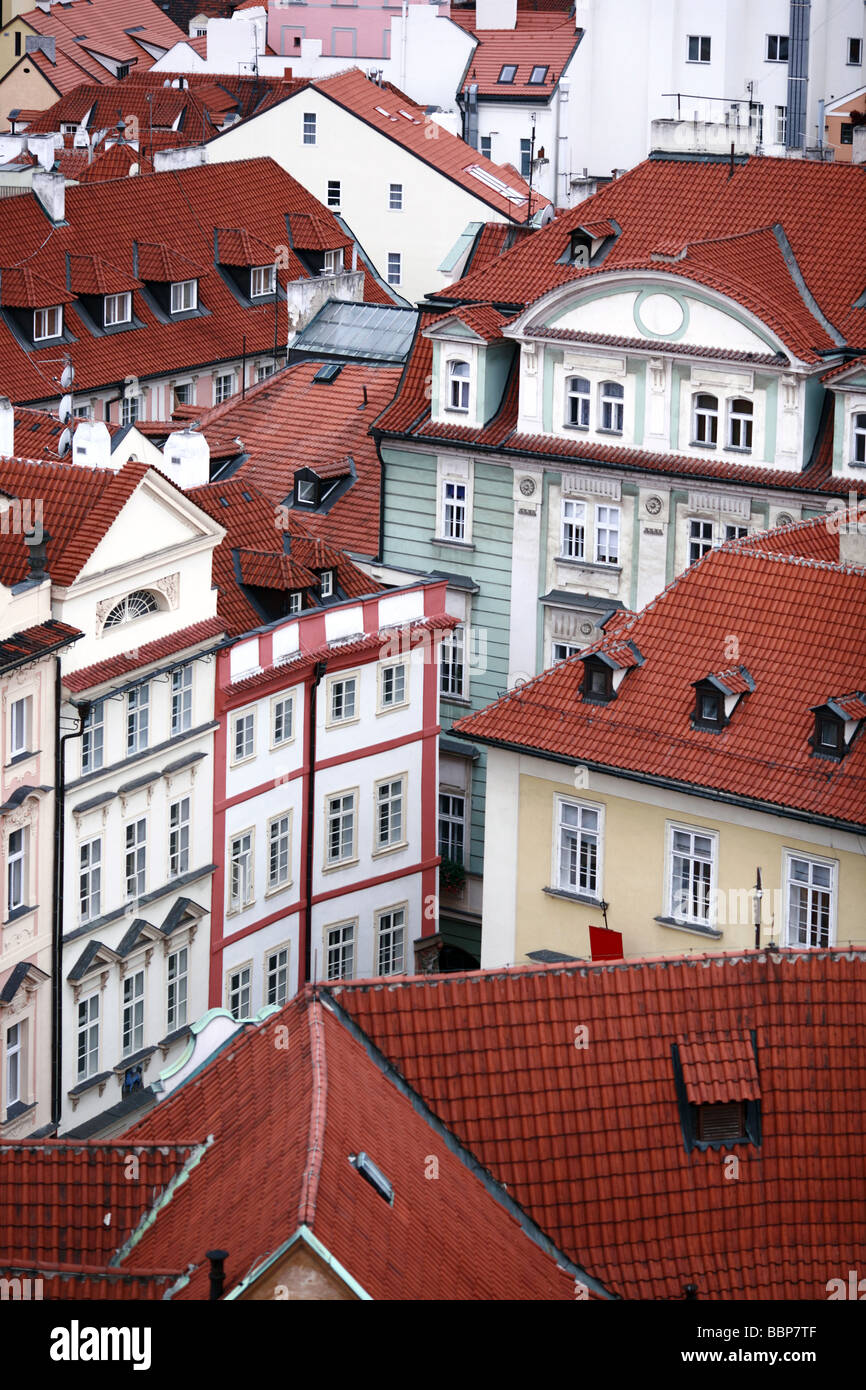 Alte Prager Sicht vom alten Rathaus Stockfoto