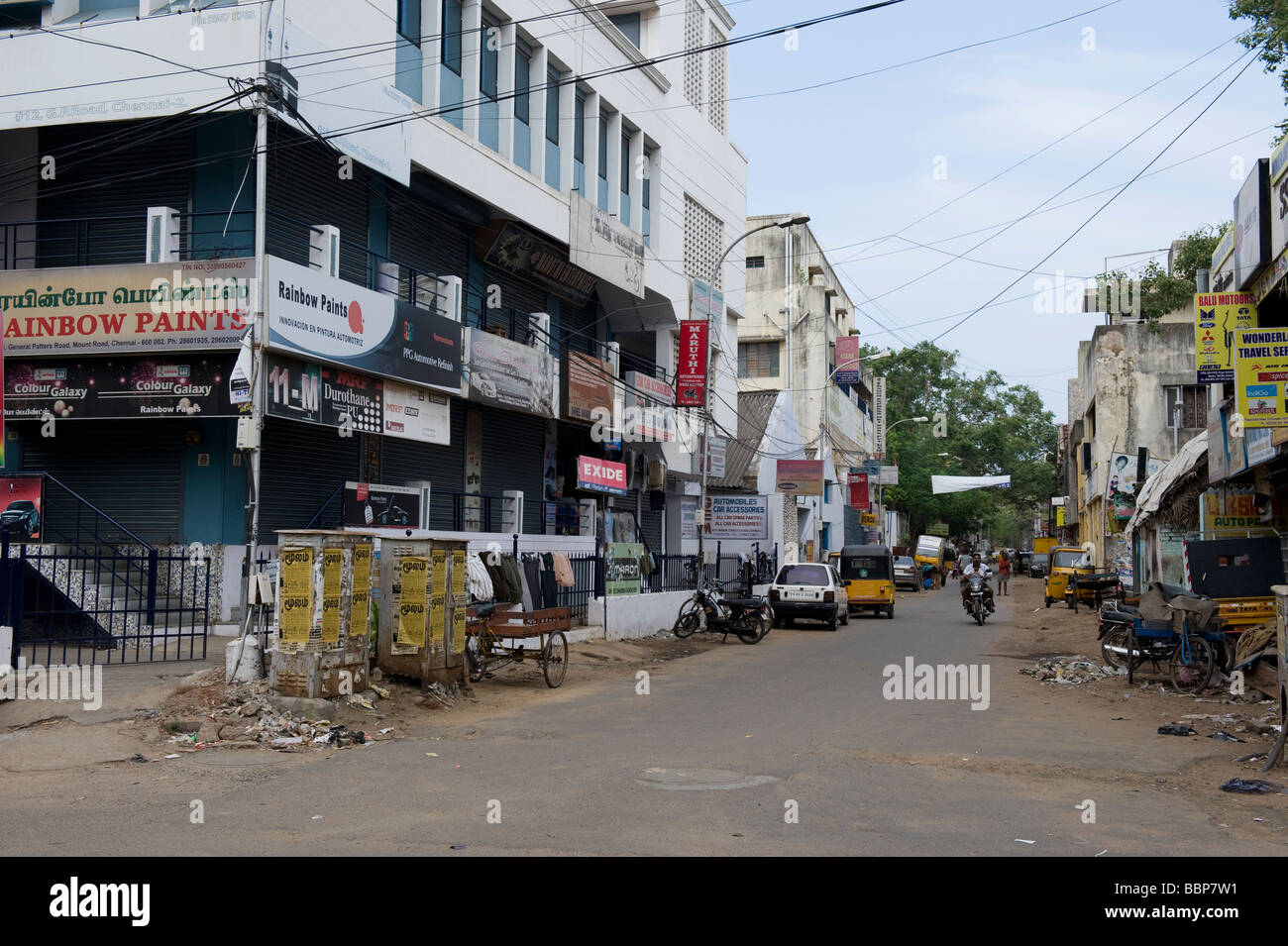 Die Straßen von Chennai, Tamil Nadu, Indien Stockfoto