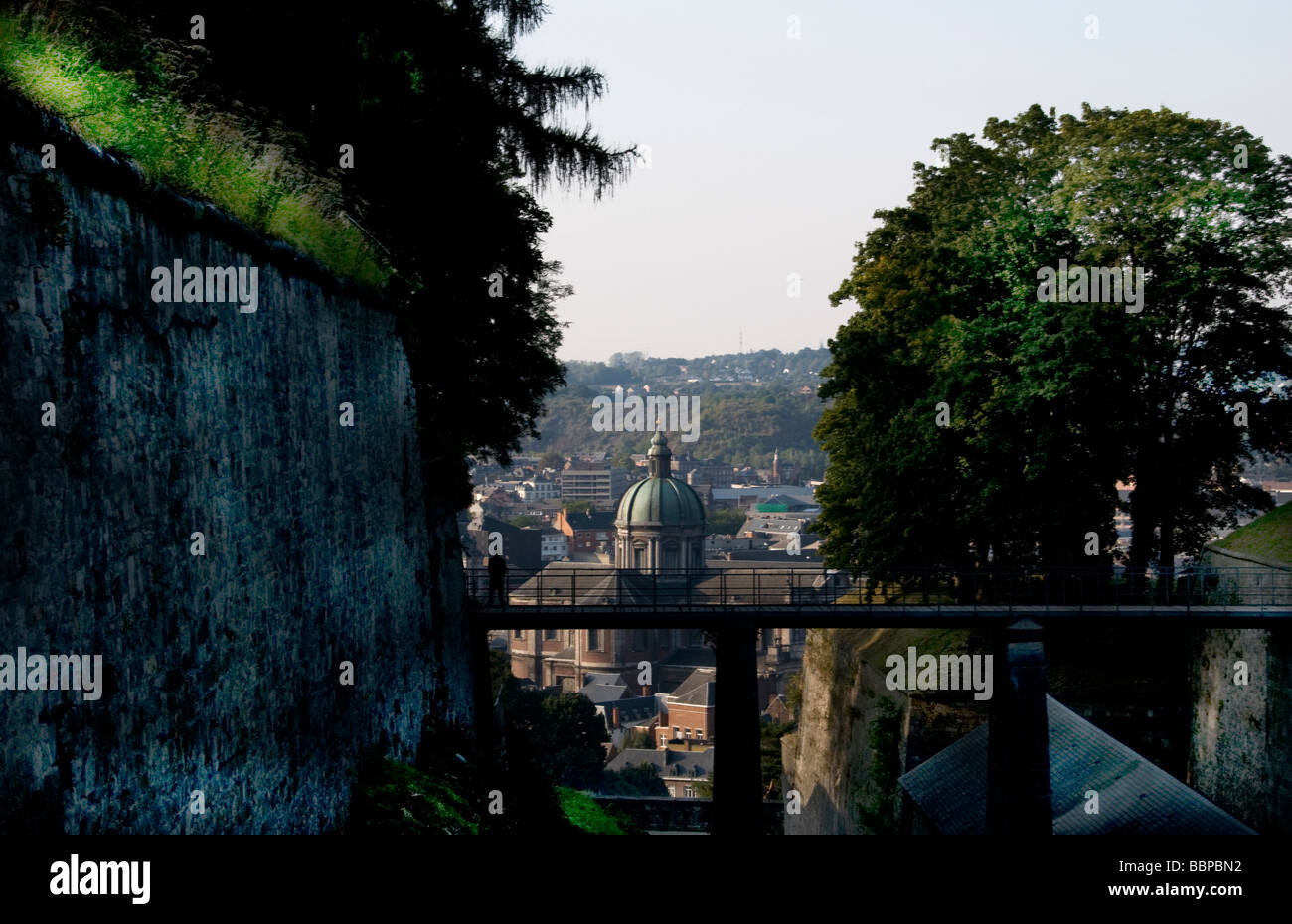 Blick von der Zitadelle von Namur-Wallonien-Belgien Stockfoto