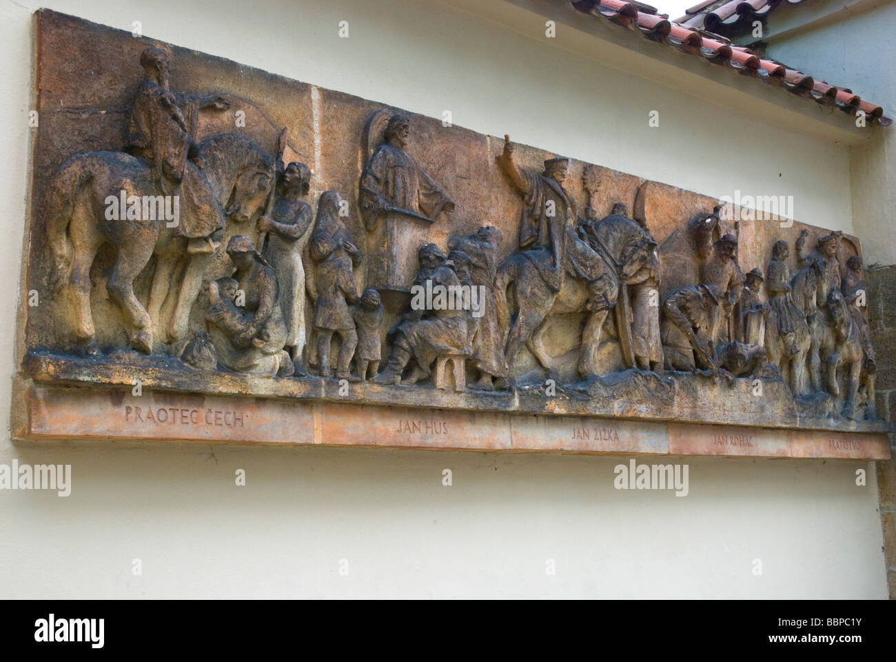 Relief im Hvezda Jagd Park Bila Hora in Prag Tschechische Republik Europa Stockfoto