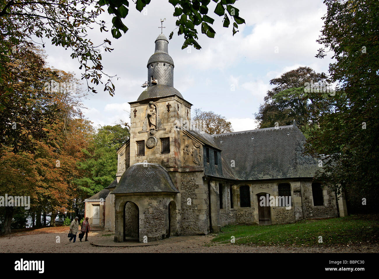 DIE KAPELLE NOTRE-DAME-DE-GRACE, HONFLEUR, HONFLEUR, CALVADOS (14), NORMANDIE, FRANKREICH Stockfoto