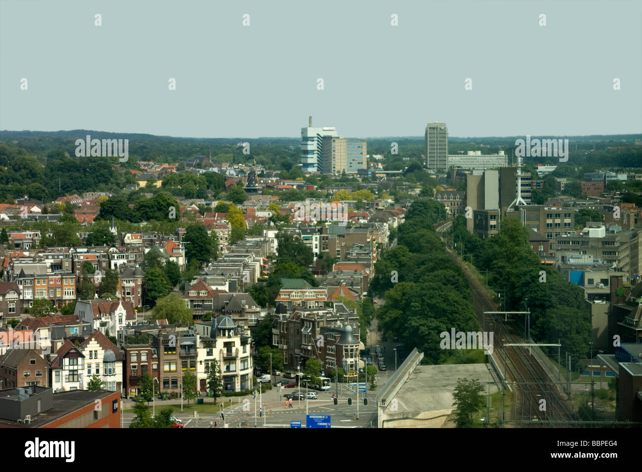 Arnhem Stadtzentrum von oben gesehen Stockfoto