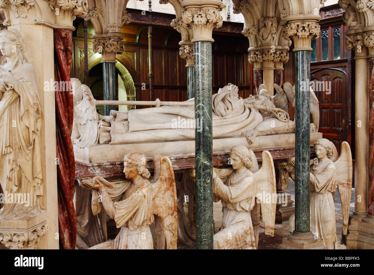 Denkmal für Samuel Wilberforce, Winchester Cathedral, Winchester, Hampshire, England, Vereinigtes Königreich Stockfoto