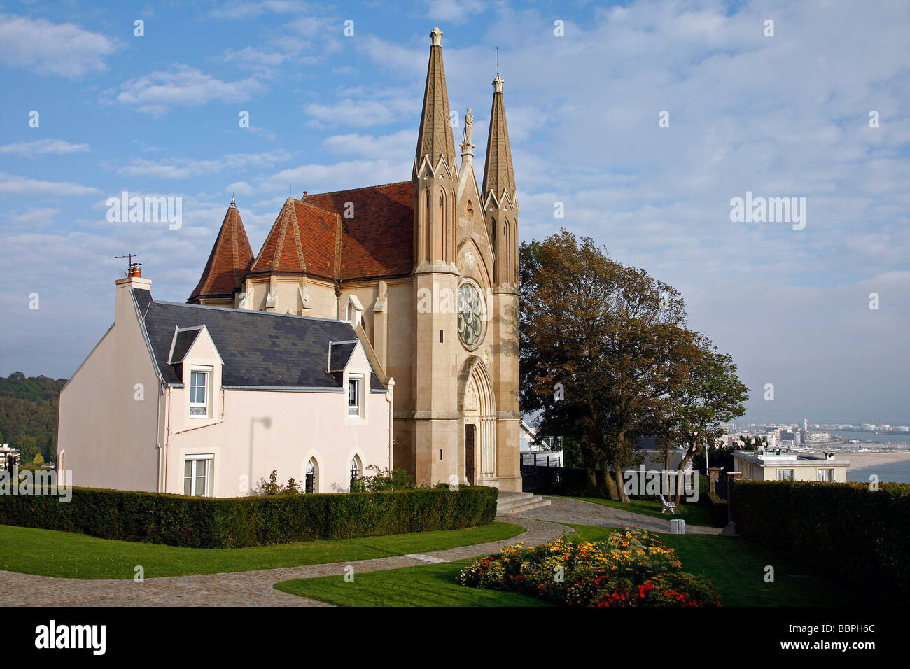 KAPELLE NOTRE-DAME-DES-FLOTS, SAINTE-ADRESSE, LE HAVRE, SEINE-MARITIME (76), NORMANDIE, FRANKREICH Stockfoto