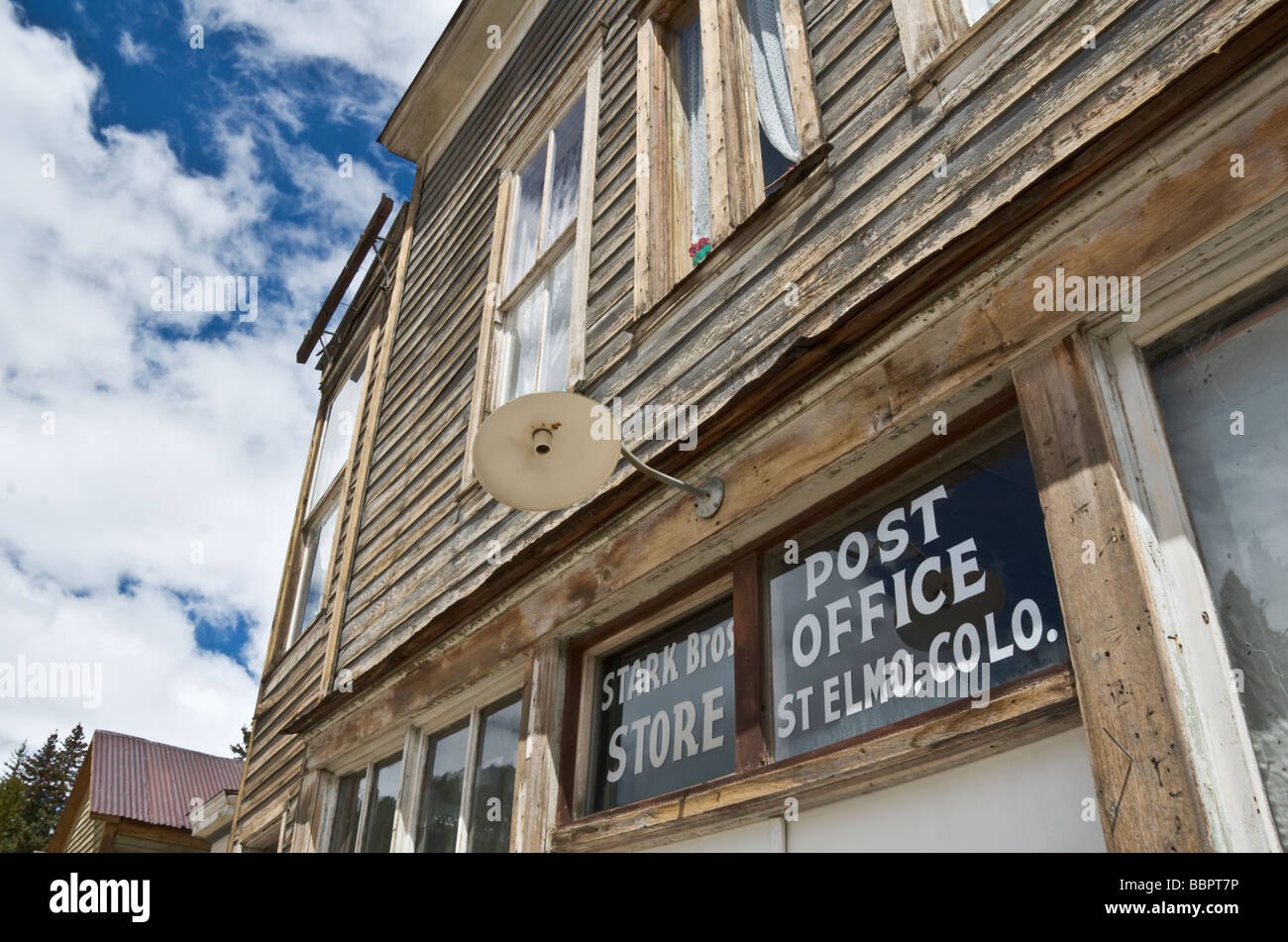 Colorado Saint Elmo Geisterstadt National Historic Site ließ sich 1878 ursprünglich benannt Waldstadt Stockfoto