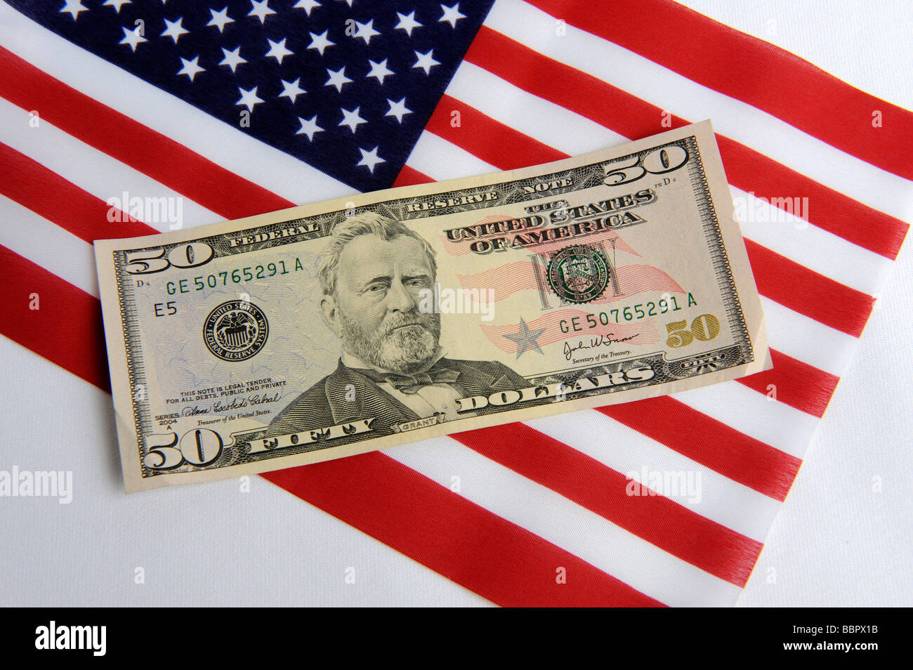 Sterne Streifen und US-Dollar Stockfoto