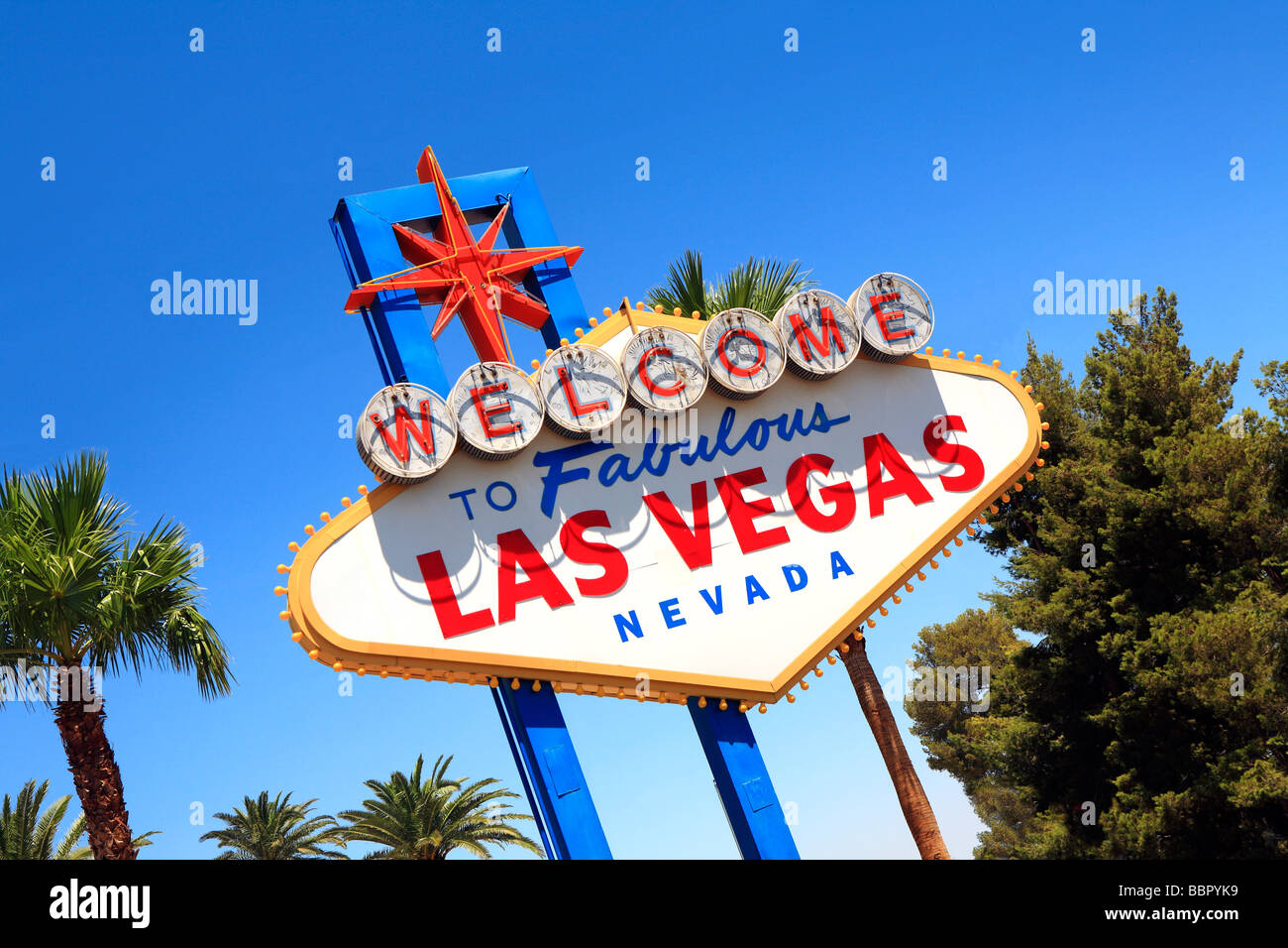 Die Las Vegas Willkommensschild Stockfoto