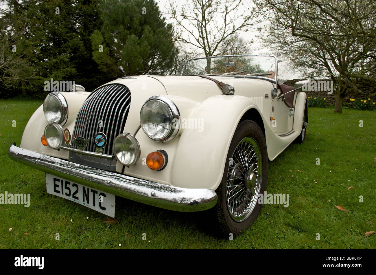 Morgan Auto fertig in Old english white Stockfoto