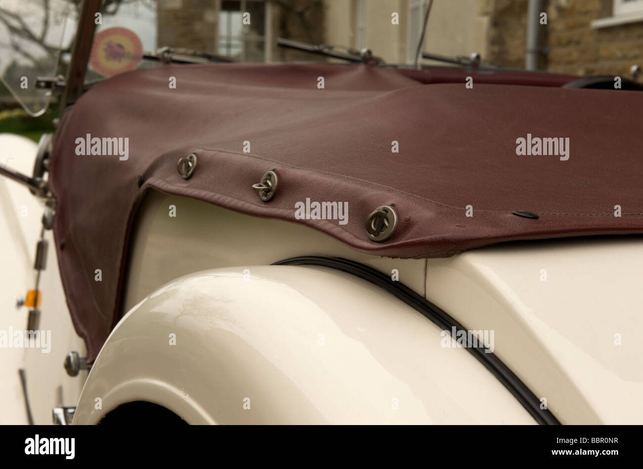 Morgan Auto fertig in Old english white Stockfoto