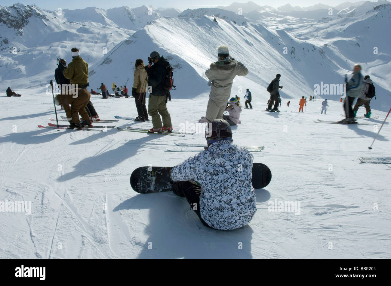 Snowboarder Stockfoto