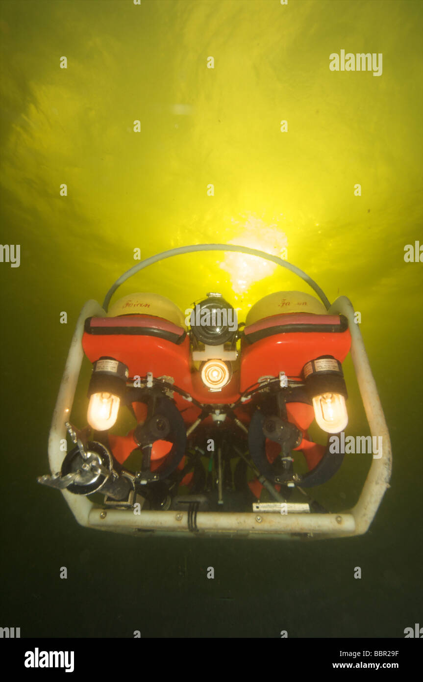 ROV oder Roboter Unterwasser Vechile arbeiten unter Wasser Stockfoto