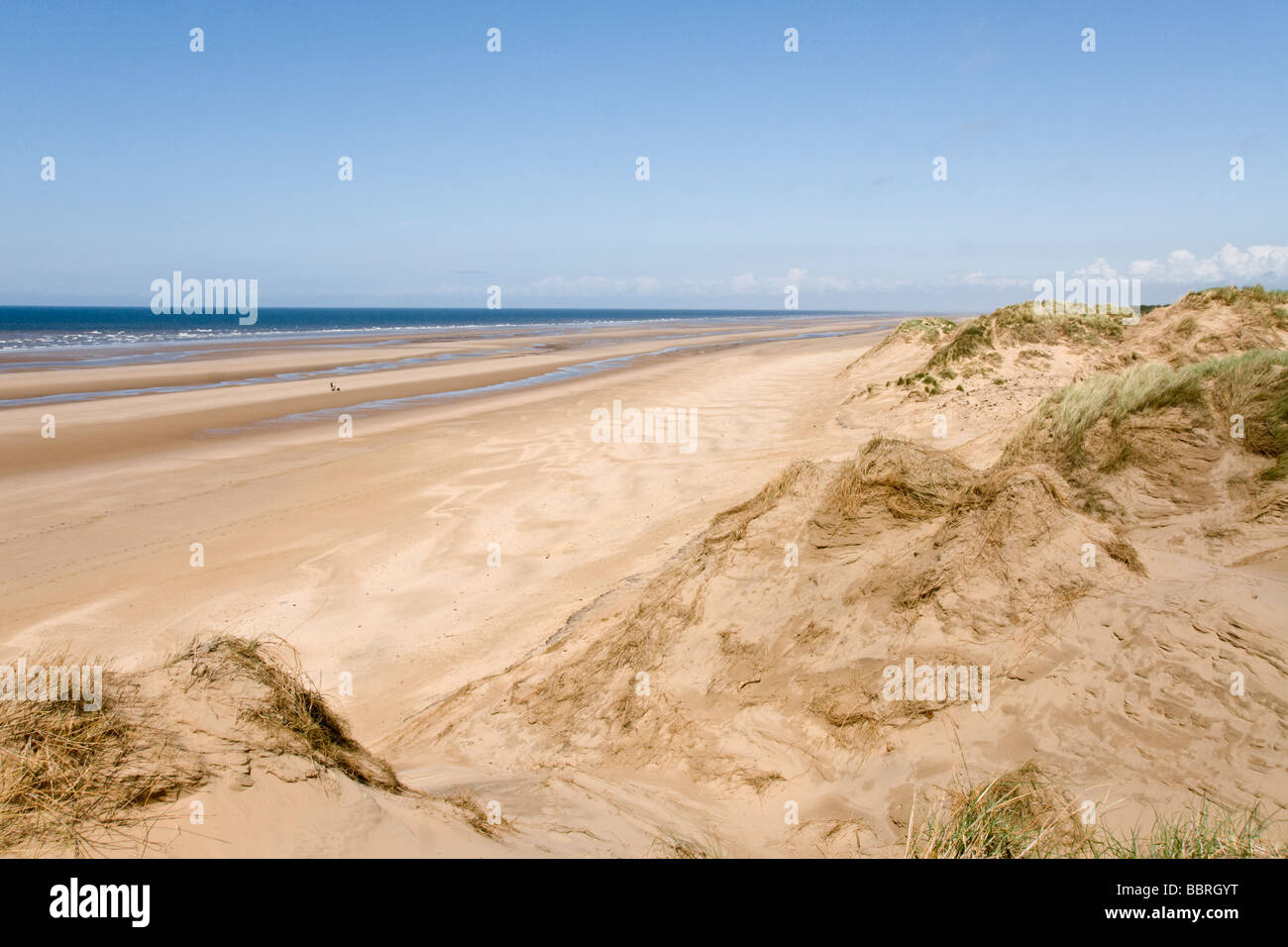 Strand und Dünen in Formby, Lancashire. Stockfoto