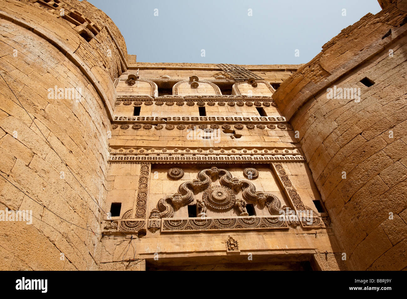 Traditionelle Gateway Jaisalmer Fort Rajasthan Indien Stockfoto