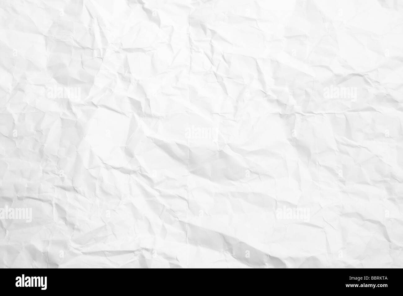 Textur-Hintergrund der weißen zerknittertes Papier Stockfoto