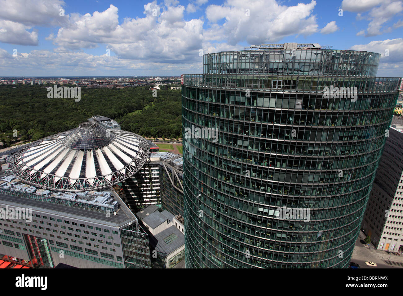 Deutschland Berlin Potsdamer Platz Sony Center DB-Tower Stockfoto