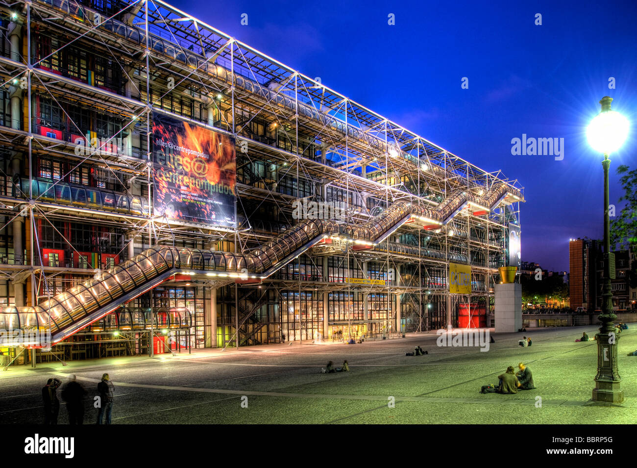 Paris-Centre national d Art et de Kultur Georges Pompidou Renzo Piano Richard Rogers 1977 Stockfoto