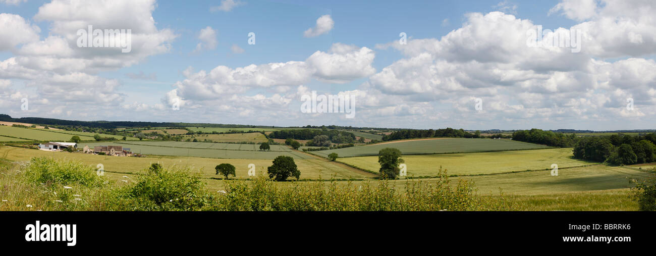 Oxfordshire ländliche Panorama-Landschaft Stockfoto