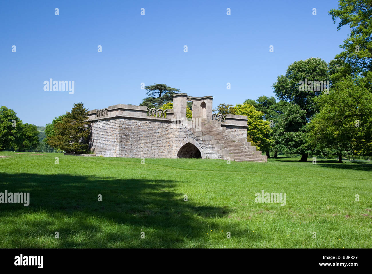 Queen Marys Bower Chatsworth House Derbyshire Peak District Stockfoto