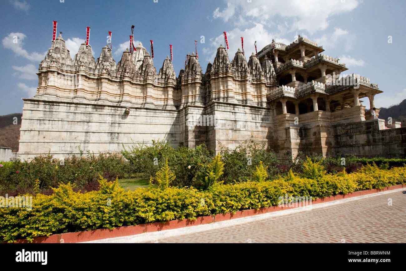 Ein Jain-Tempel In Rajasthan Indien Stockfoto