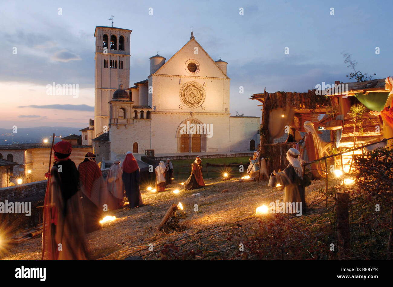 Die Krippe von Assisi Stockfoto
