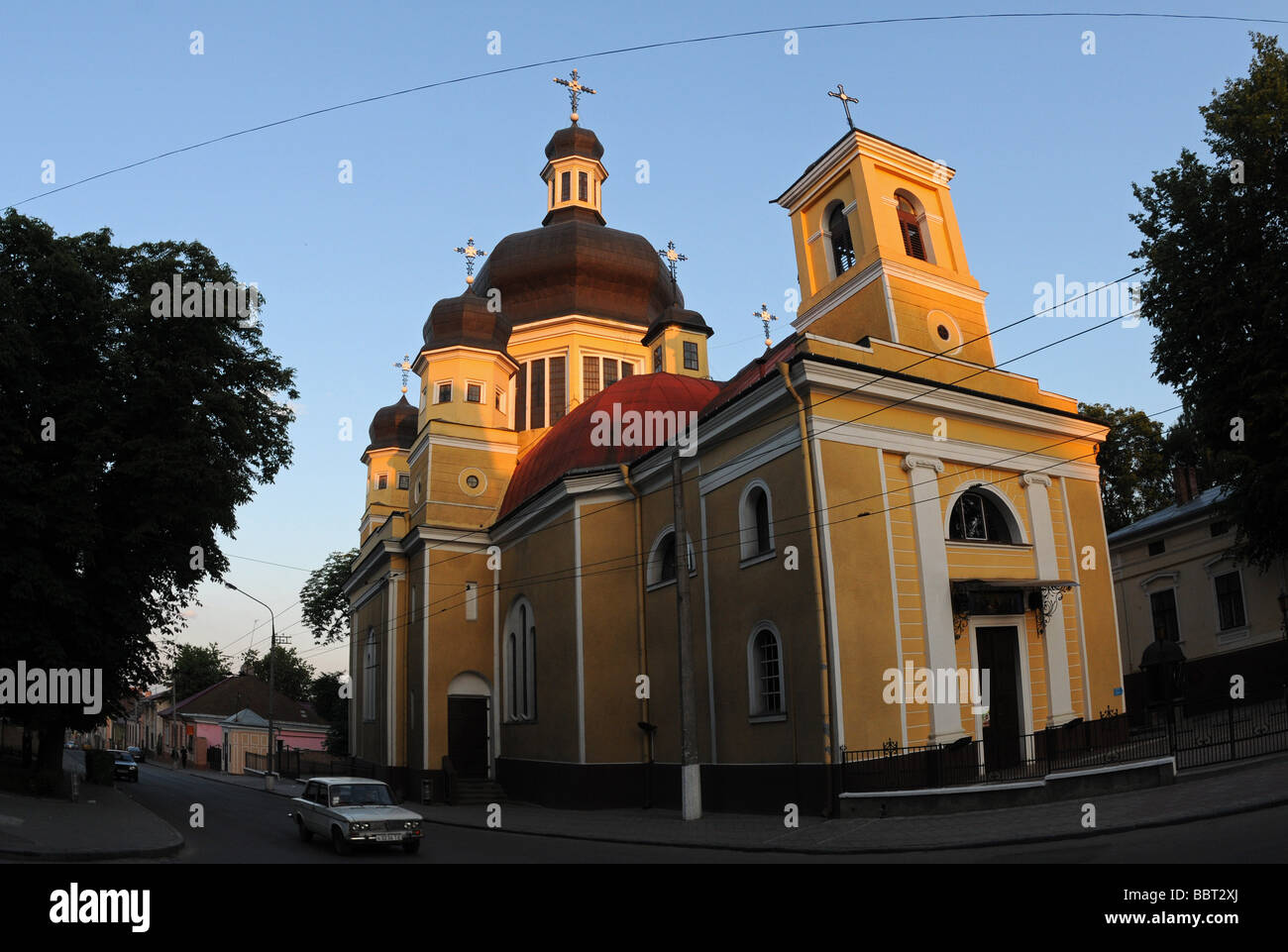 Griechisch-katholische Kirche Mariä Himmelfahrt, Ruska Straße, Czernowitz, Ukraine Stockfoto