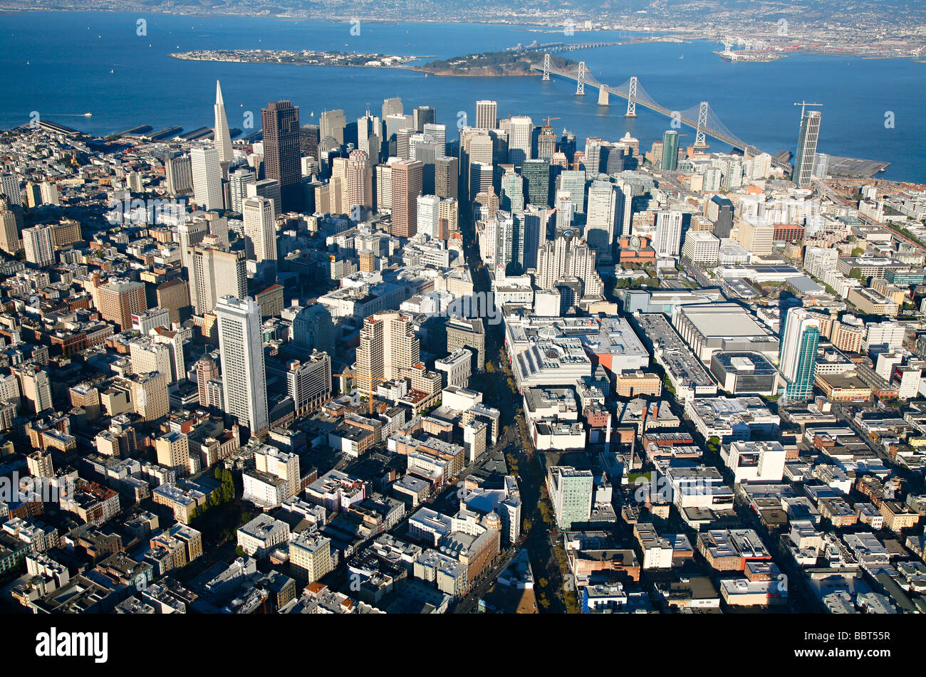 San Francisco - Birdseye Blick Stockfoto