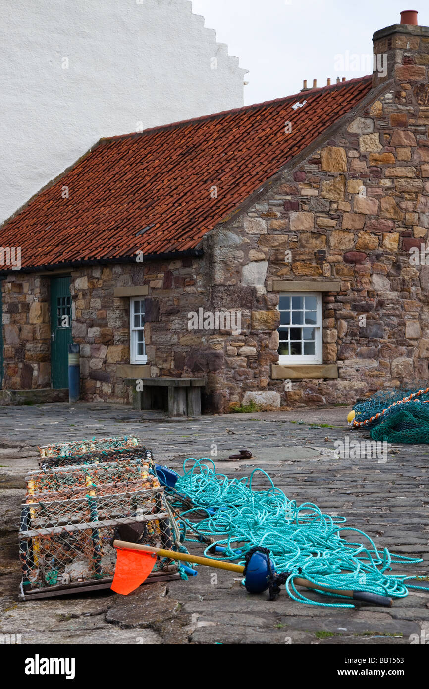 Fischer s Ferienhaus am Hafen von Pittemween Fife Schottland Stockfoto