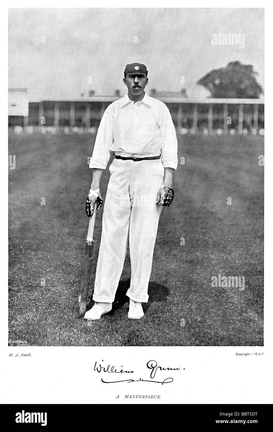 William Gunn 1899 Foto von der Notts und England Schlagmann, eines der besten Kricketspieler seiner Generation Stockfoto