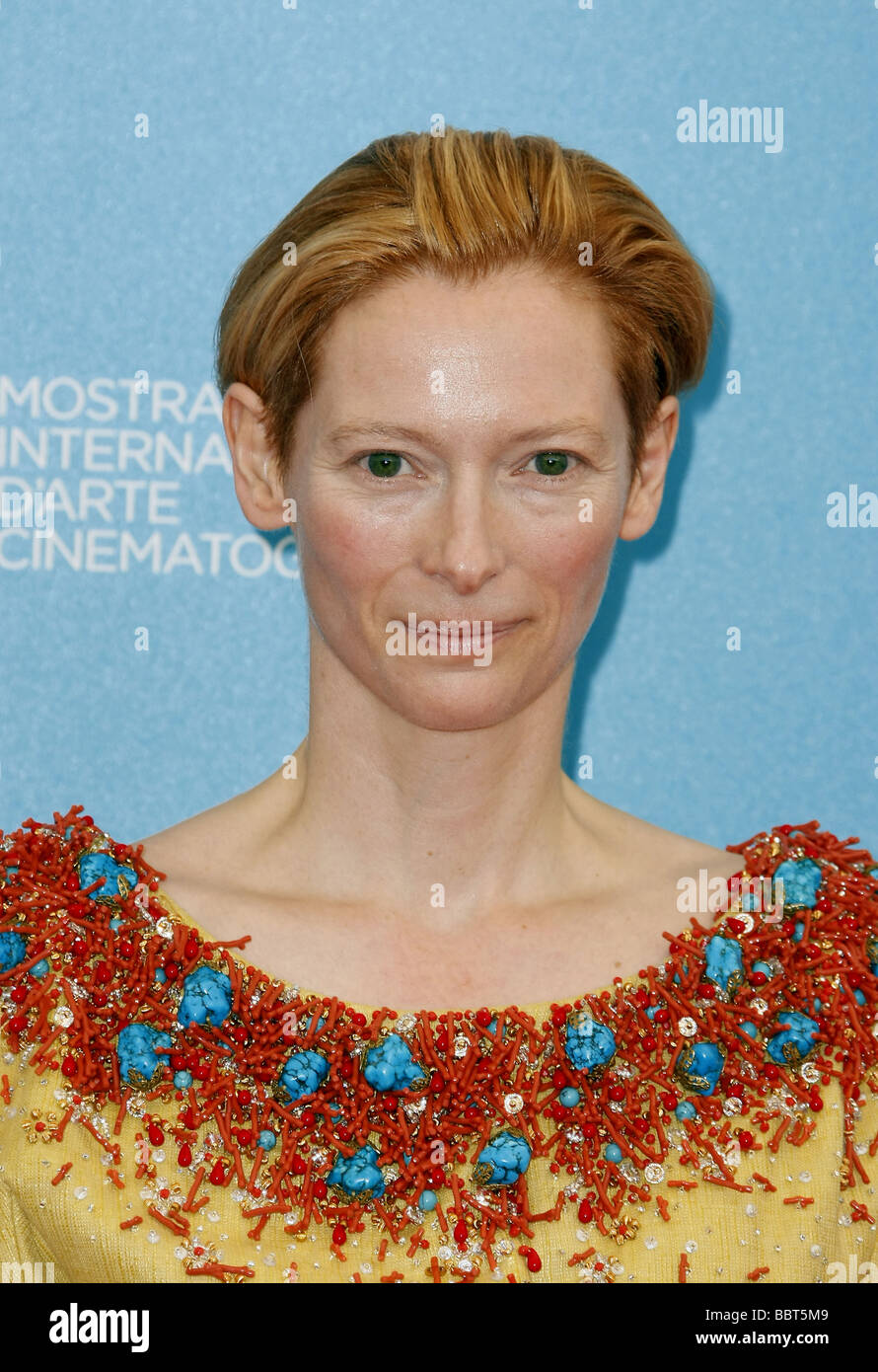 TILDA SWINTON BURN AFTER READING PHOTOCALL. 65. VENICE FILM FESTIVAL LIDO Venedig Italien 27. August 2008 Stockfoto