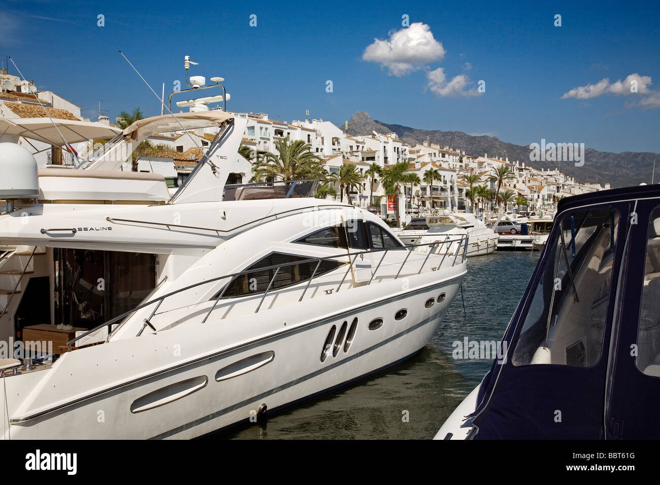Jose Banus Marina in Marbella Malaga Sonnenküste Andalusien Spanien Stockfoto