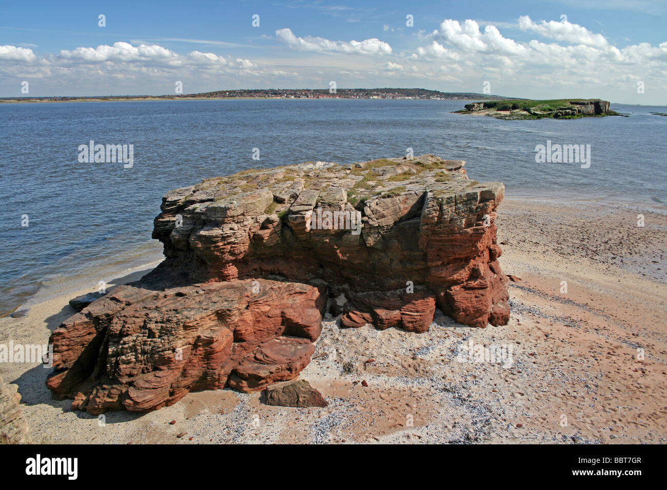 Blick vom Hilbre Insel mit Blick auf mittleren Auge und West Kirby, Wirral Merseyside, UK Stockfoto