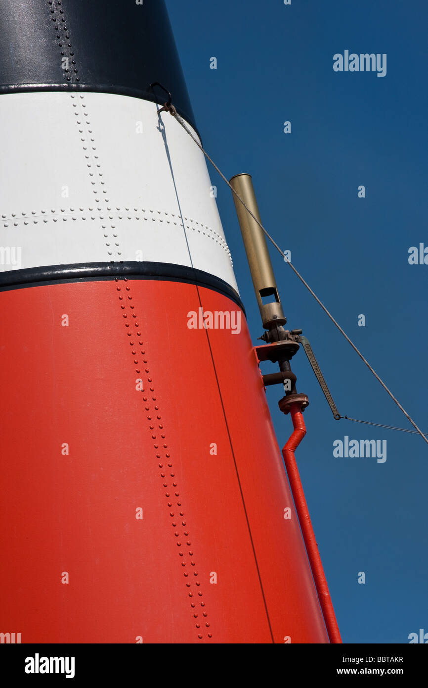 Trichter ein Dampfschiff Stockfoto