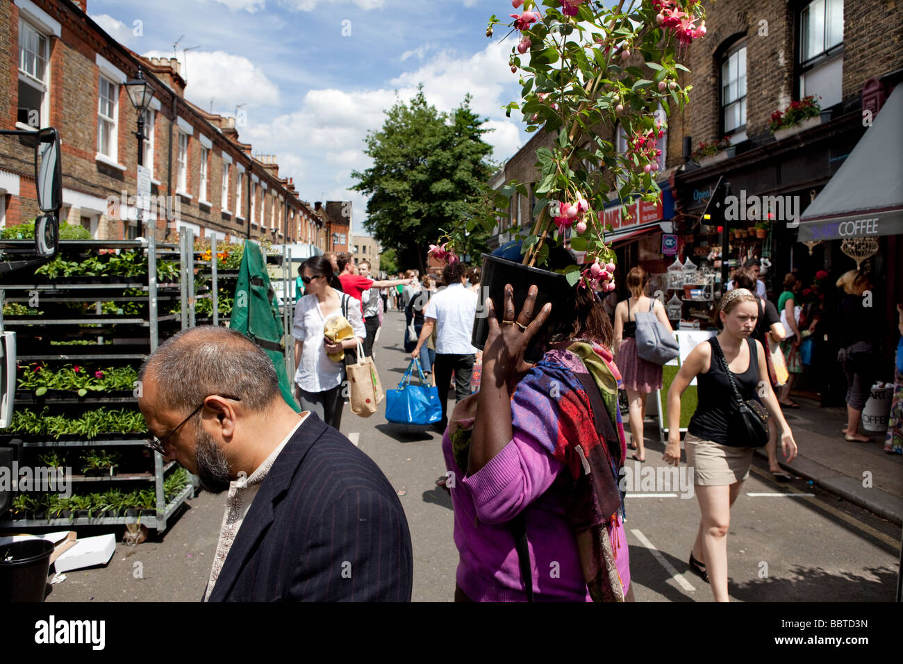 Columbia Road Flower Market, London Stockfoto