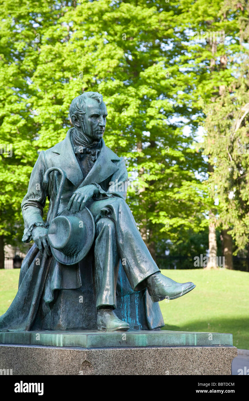 "Statue von James Fenimore Cooper, Cooperstown, New York" Stockfoto