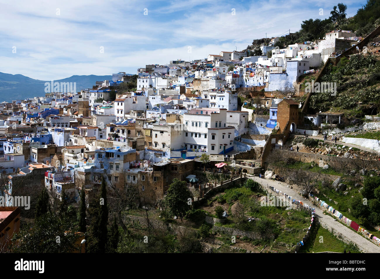 Ansicht von Chefchaouen, Marokko, Nordafrika Stockfoto