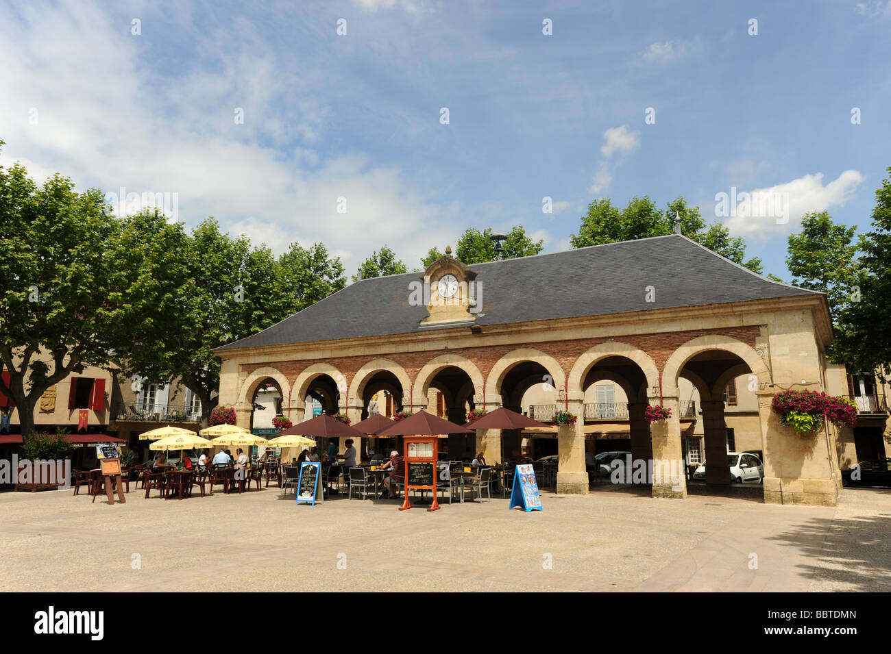 Die Bastide Stadt Lalinde in der Dordogne-Frankreich Stockfoto