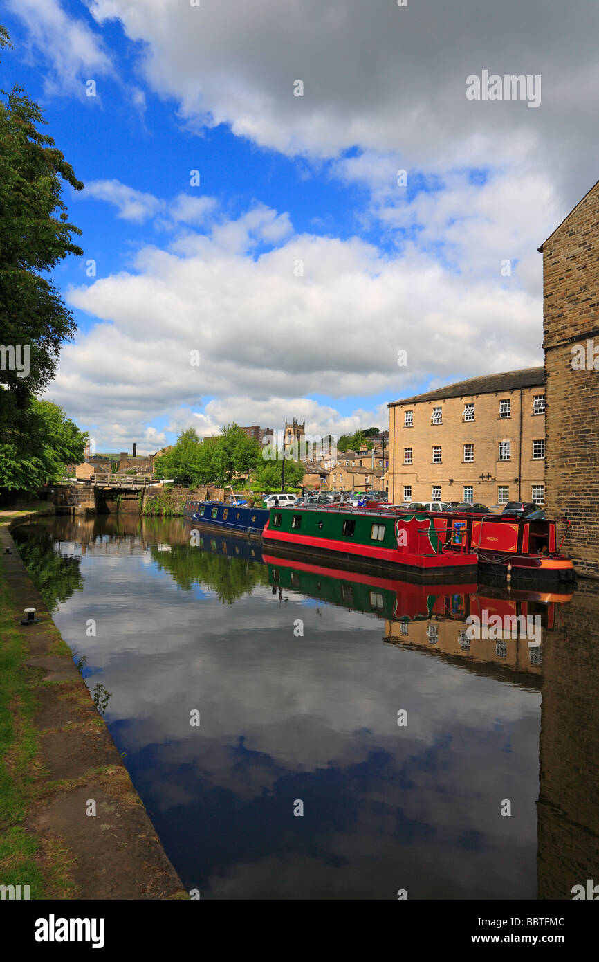 Rochdale Canal, Sowerby Bridge, Calderdale, West Yorkshire, England, UK. Stockfoto