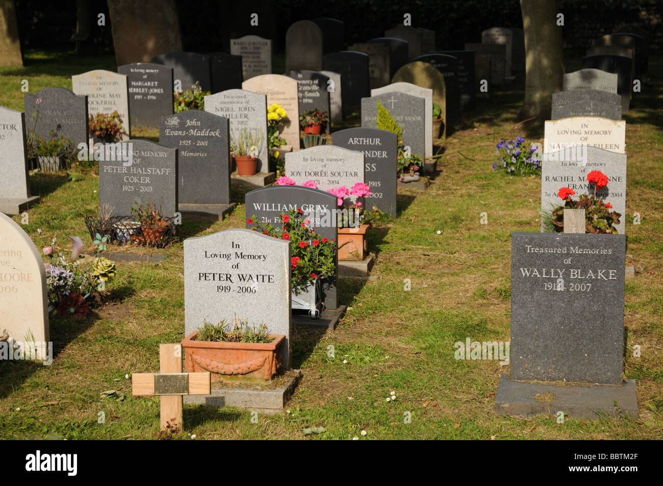 Friedhof von St. Peter & St. Pauls Kirche Aldeburgh Suffolk Stockfoto