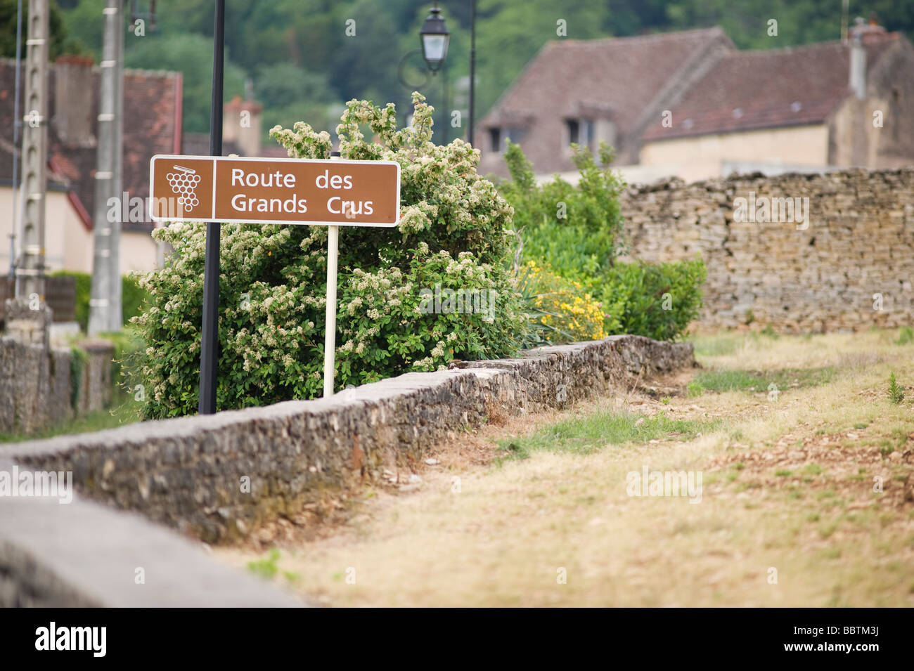 Route des Grands Crus Volnay Burgund Stockfoto