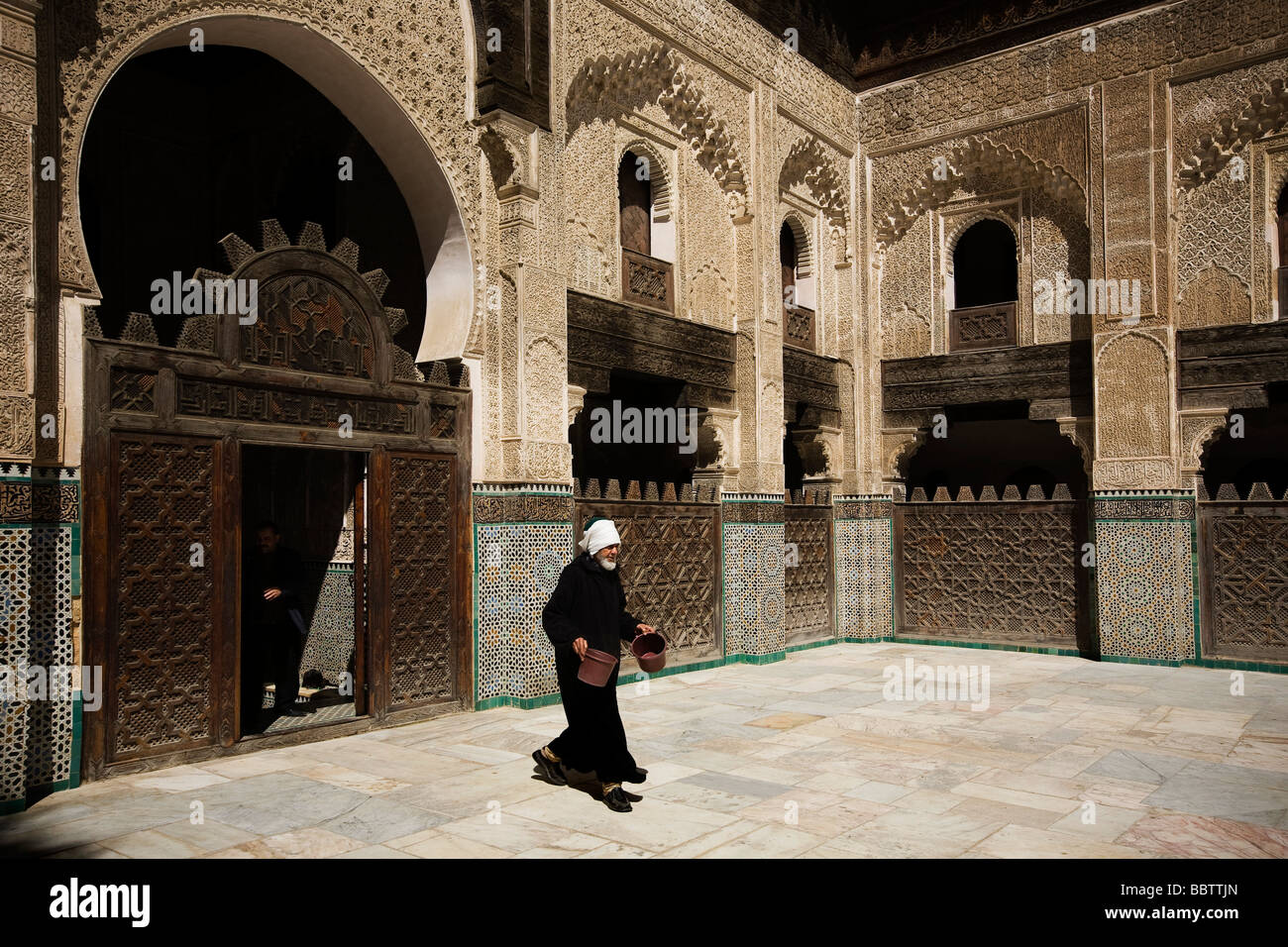 Medersa Bou Inania, Fez, Marokko, Nordafrika Stockfoto