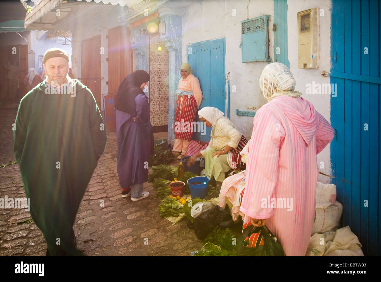 Medina, Chefchaouen, Marokko, Nordafrika Stockfoto