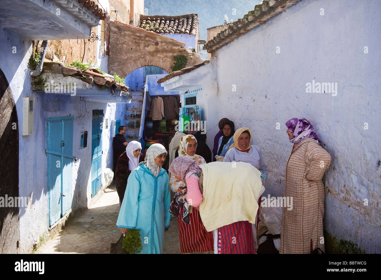 Medina, Chefchaouen, Marokko, Nordafrika Stockfoto