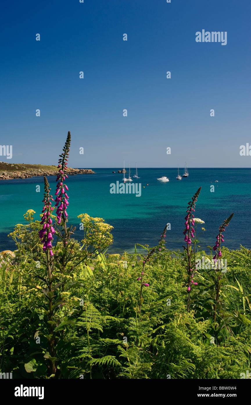 Blick von St. Agnes auf die Isles of Scilly England UK Stockfoto