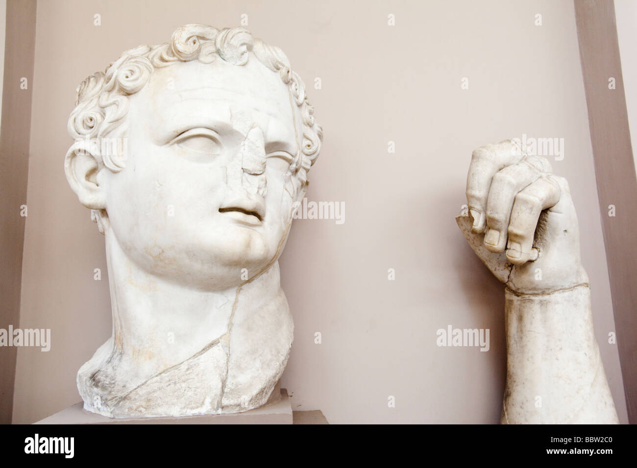 Partital Skulptur des Roman Emperor Domitian erholte sich, von Ephesos in der Türkei Stockfoto