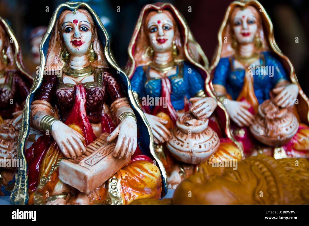 Handwerk handgefertigte Statuen, Verkauf in Indien Stockfoto