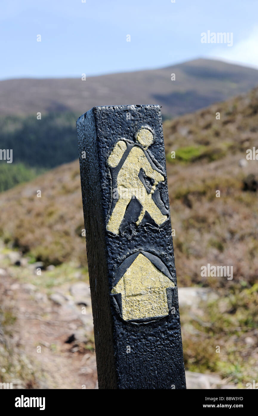 Wandern Wanderweg Zeichen in der Region Vee Valley County Tipperary Irland Stockfoto